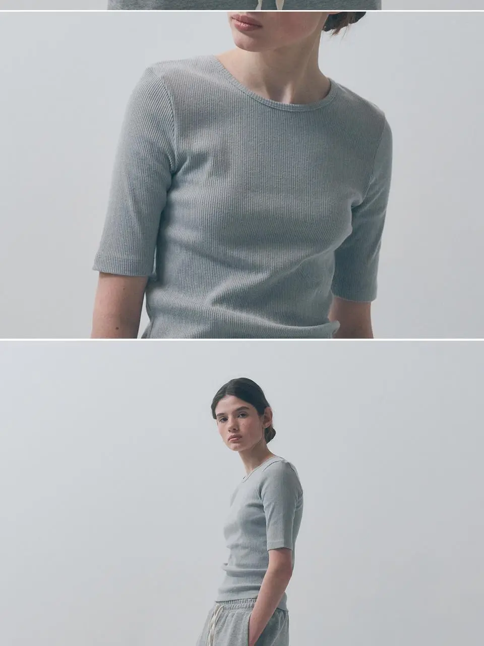 [모음전] 벤시몽 RIBBED KNIT T-SHIRT - 3color 상세페이지 37